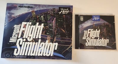 Original FLIGHT SIMULATOR 1995 MS-DOS Microsoft Home CD-ROM 62094 w/ Handbook