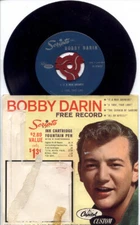 BOBBY DARIN 1962 Scripto Pens PROMOTIONAL 4 Song 45 rpm EP & PS Picture Sleeve