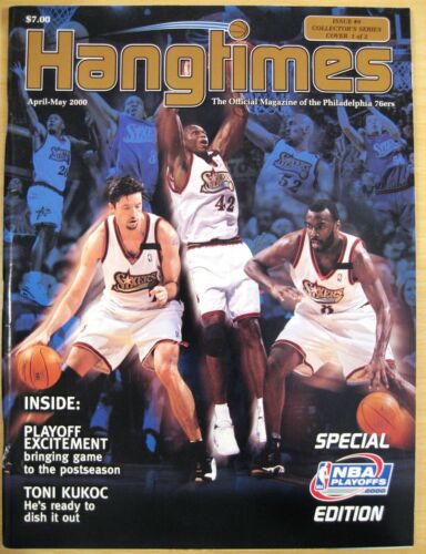 Philadelphia 76ers Hangtimes Magazine 2000 Playoffs Feature Kukoc-Ratliff-McKie - 第 1/1 張圖片