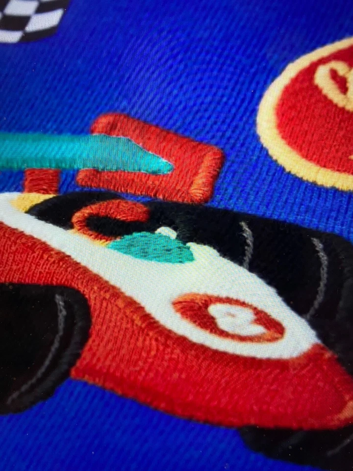 NEW GYMBOREE BOYS  BLUE RACE CAR PAJAMAS SIZE 6 - Image 2 of 2