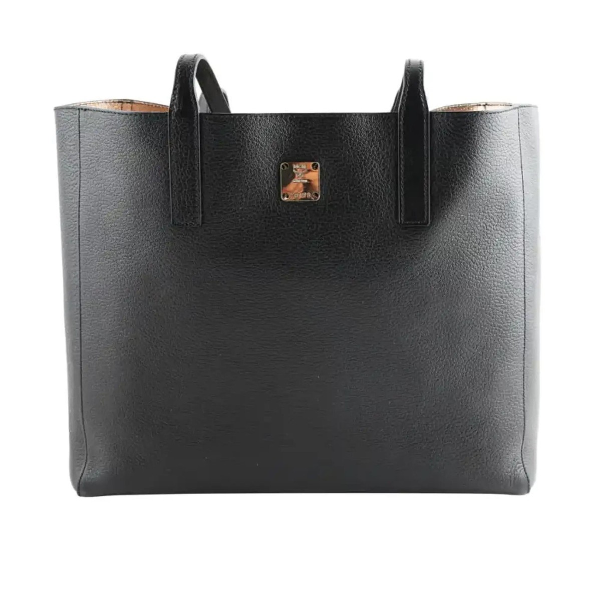 MCM Medium Reversible Black Leather Ladies's Tote Shopper Bag