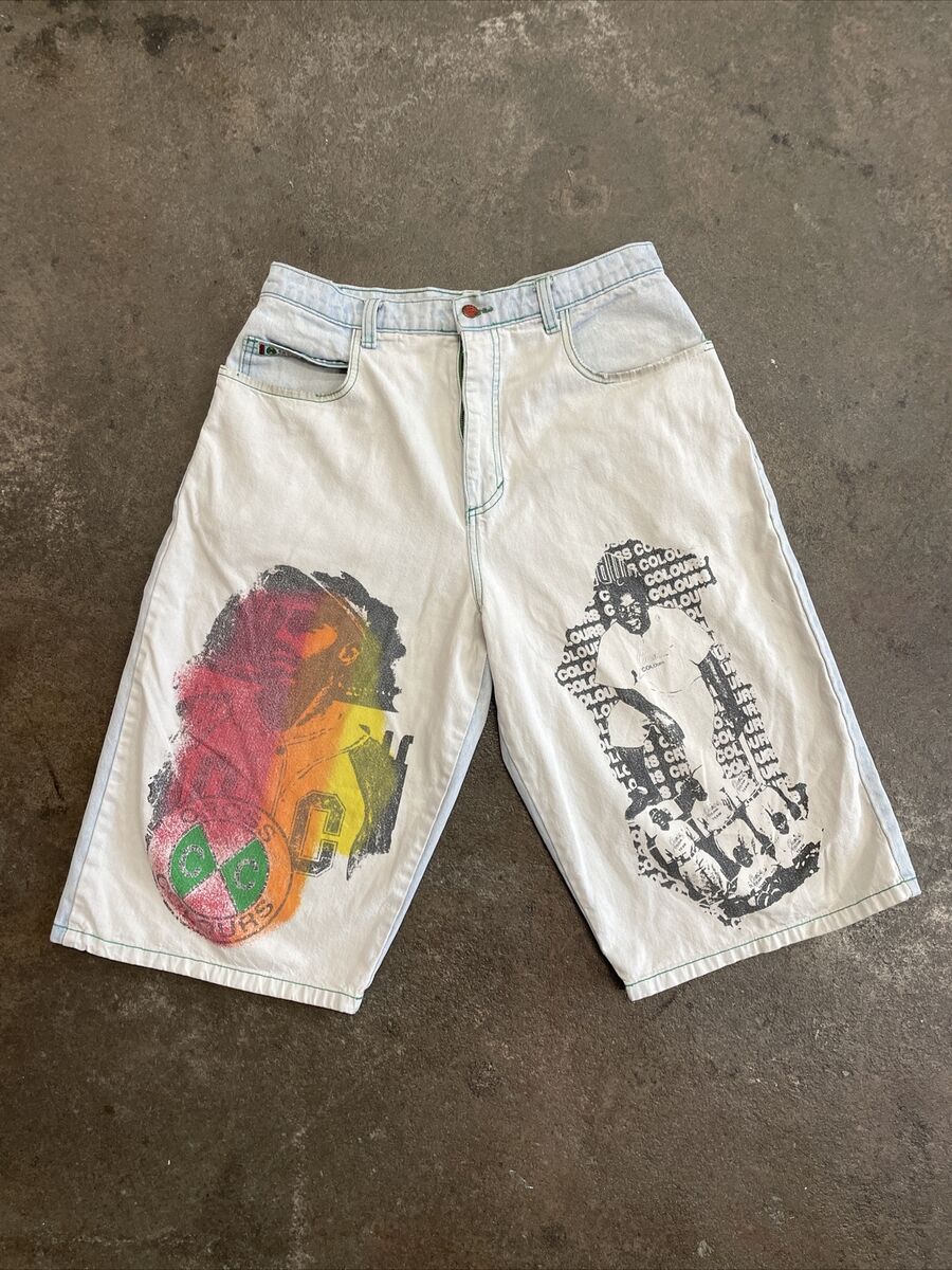 90s VTG CROSS COLOURS JEAN SHORTS Hip Hop Long Wide Leg 90s VTG CROSS COLOURS JEAN SHORTS Hip Hop Long Wide Leg