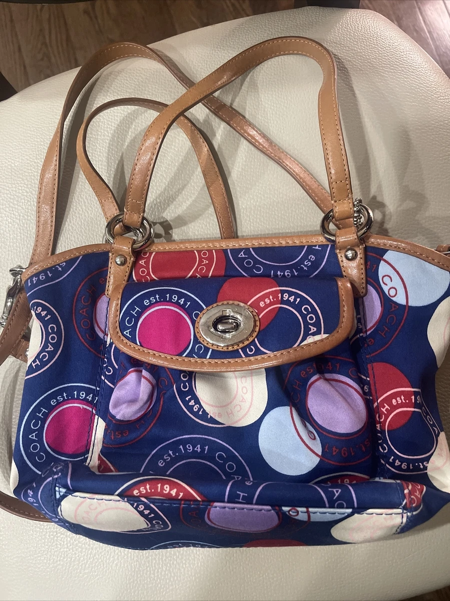 Royal Blue Multi Color Coach Bag Preowned