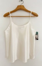 Vintage NWT CINEMA ETOILE by Tom Bezduda Camisole Top Sz M Ivory Satin
