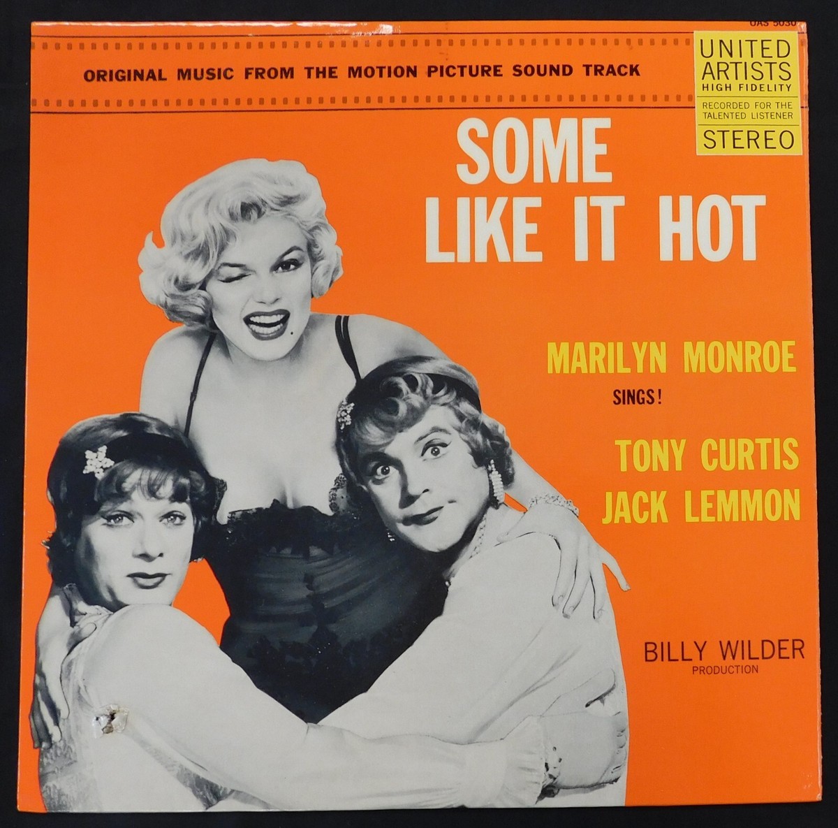 Some Like It Hot Soundtrack - Marilyn Monroe - Original Vinyl