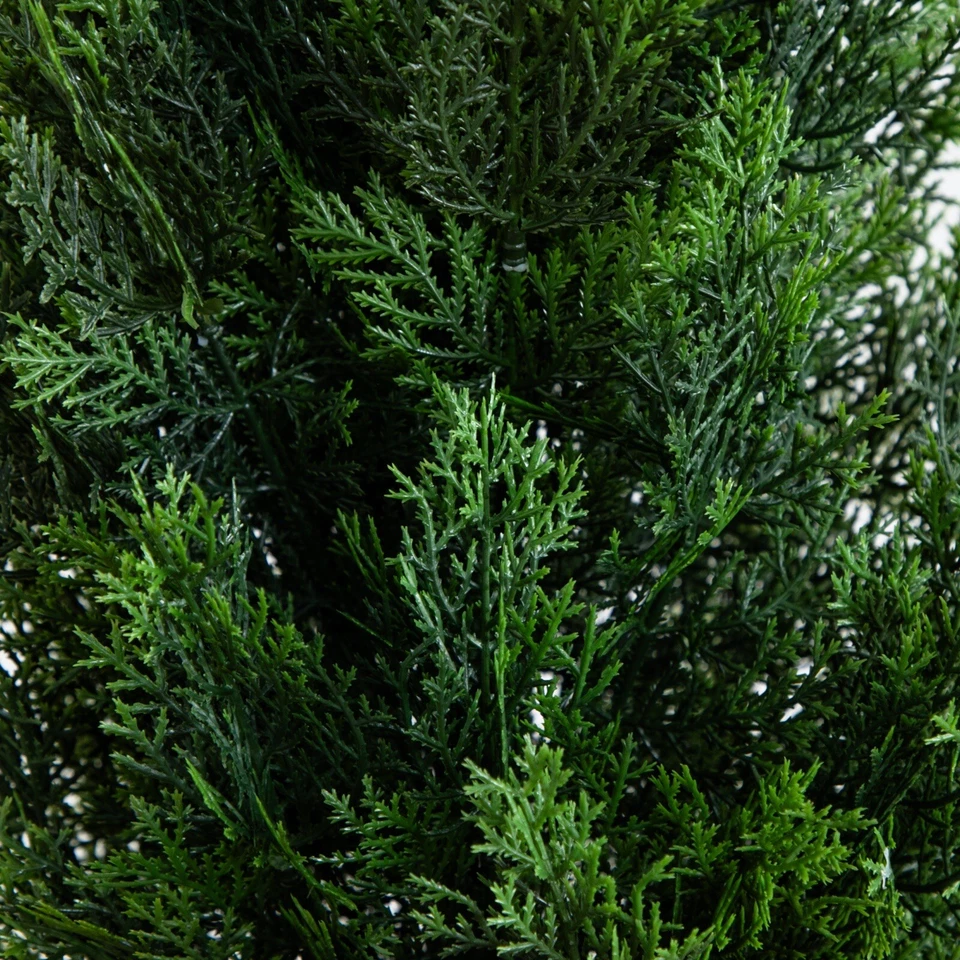 Árbol artificial de pino cedro topiario de 9’ decoración del hogar UV interior/exterior. Foto 3 de 4