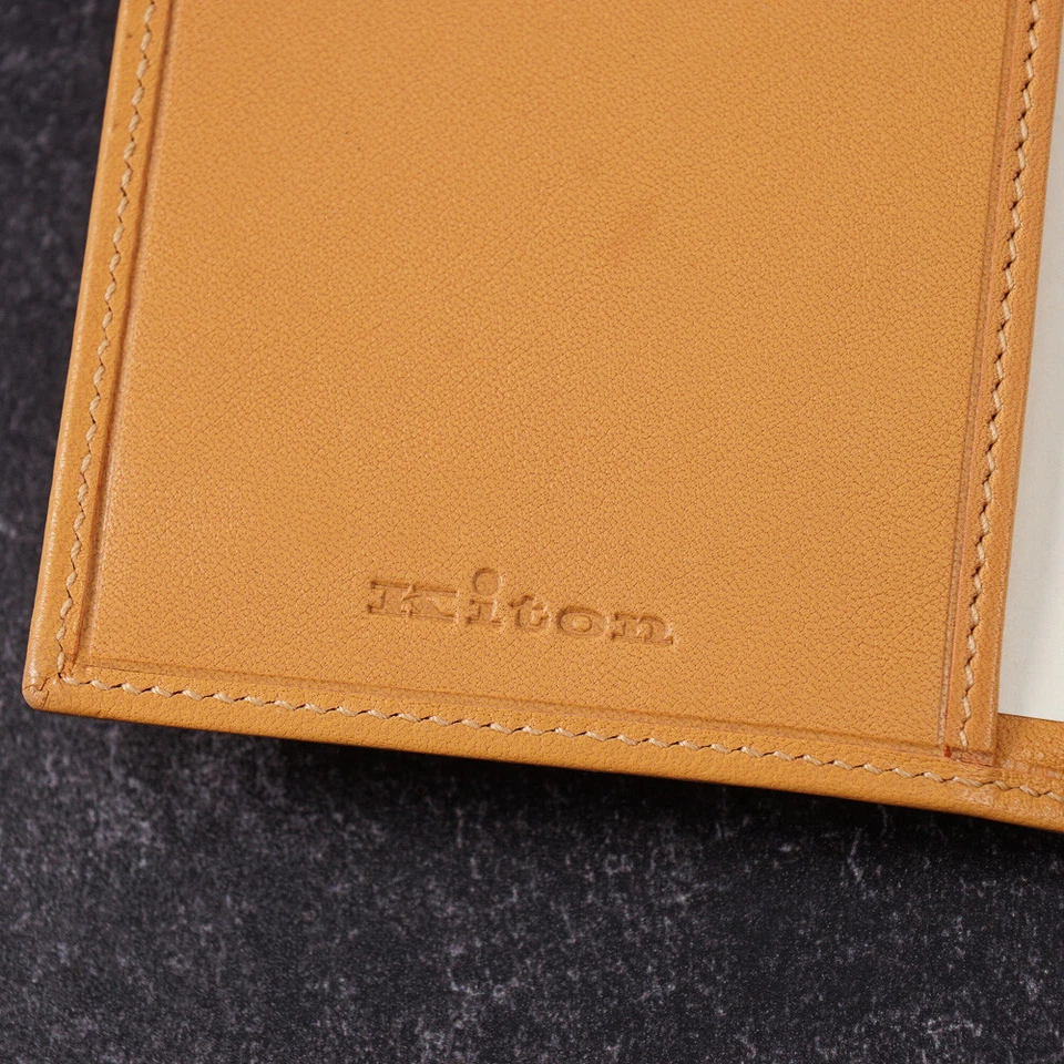 Kiton Tan Soft Calf Leather Mini Travel Wallet with Address Book - Image 4 of 4