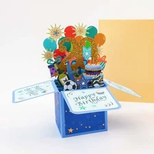 Happy 20th Birthday Surprise Box - Pop Up Birthday Greeting Card with Envelope