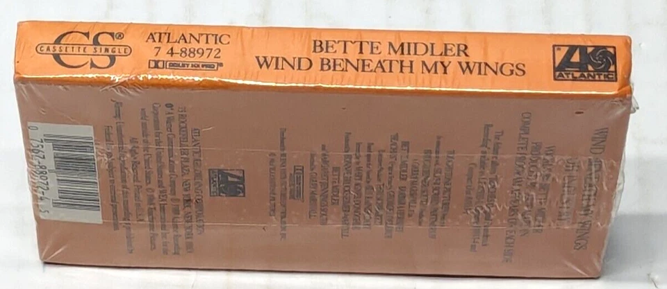 Bette Midler - Beaches: Wind Beneath My Wings Cassette Single SEALED - Image 3 of 4