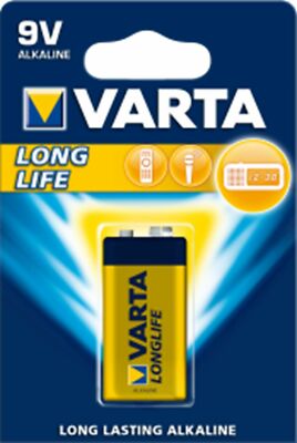 VARTA LONGLIFE Batterie E-Block (9V-Block) 1er Alkali-System BRANDNEU