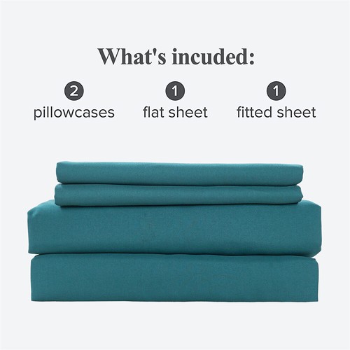 Luxury Embroidery 4PC Sheets Set Ultra Soft Hypoallergenic 8 Different Colors - Picture 19 of 76