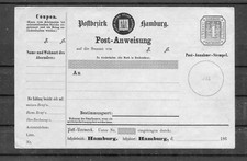 Postanweisung A2 ungebraucht Hamburg Vier Schilling - b6099