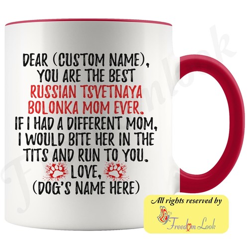 Personalized Russian Bolonka Dog Mom Coffee Mug, Bolonka Zwetna Owner Women Gift - 第 7/13 張圖片