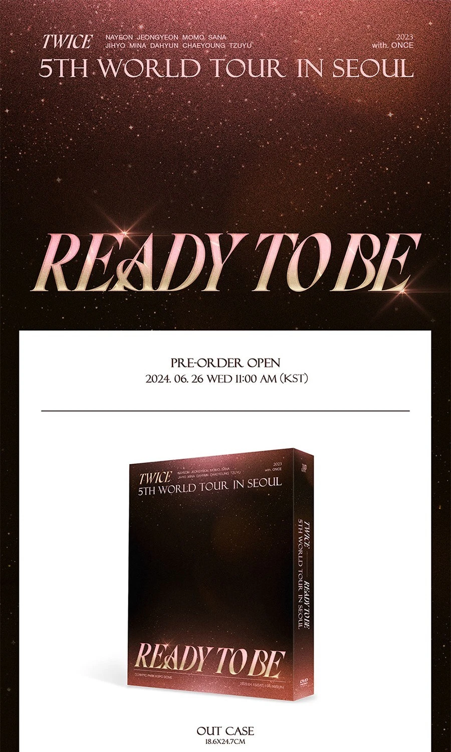 TWICE 5TH WORLD TOUR [READY TO BE] IN SEOUL DVD/3DISC+P.Book