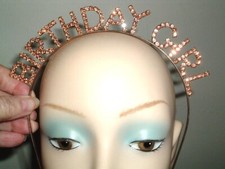 Birthday Girl Tiara of Topaz Amber Rhinestones for that Special Girl