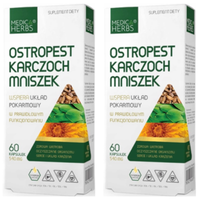 (1Kg/148,06€) Medica Herbs Distel Artischocke LöWenzahn 540Mg 2 X 60 Kap. D/S