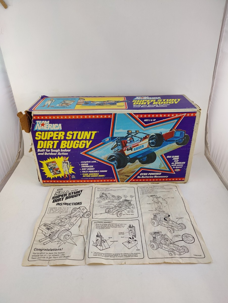 VTG 1982 Team America Super Stunt Dirt Buggy BOX & INSTRUCTIONS