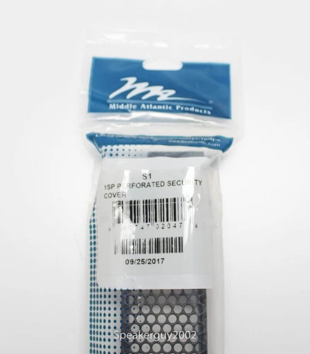 New Middle Atlantic S1 / 1U Rack Perforated Security Cover -- CC