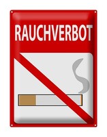 Blechschild Hinweis 30 X 40 Cm Rauchverbot Metall Deko Schild Tin Sign