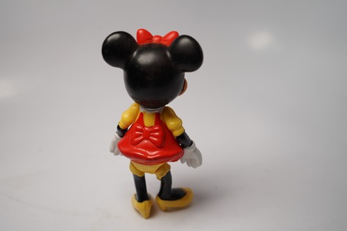 Vintage Walt Disney Minnie Mouse Figur Puppe gelb rot Kleid Schleife Hongkong - Bild 3 von 6