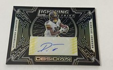 2021 Obsidian Diontae Johnson Lightning Strike YELLOW Auto /25 Steelers