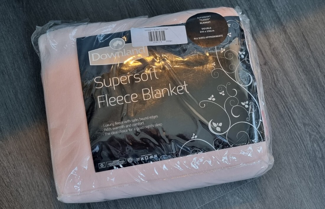 Downland Supersoft Fleece Blanket Soft Pink Double 245cm x 230cm | eBay
