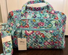 New Vera Bradley Ariel Floral Weekender Travel Bag - Little Mermaid - Exact