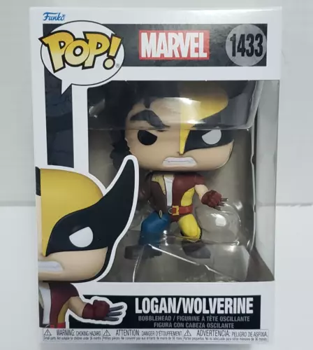 LOGAN / WOLVERINE Marvel Split Funko POP! #1433 Bobblehead Vinyl Figure BOX WEAR