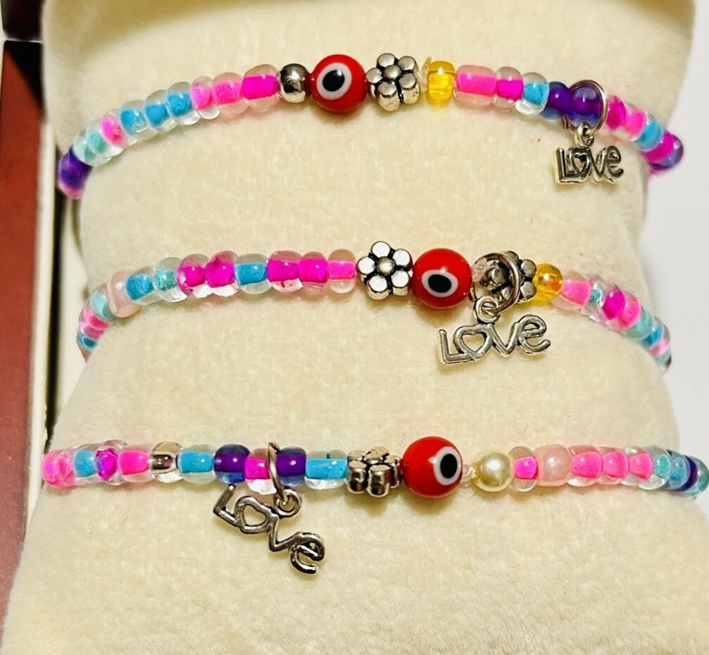 Evil Eye Bracelet (glass beads)