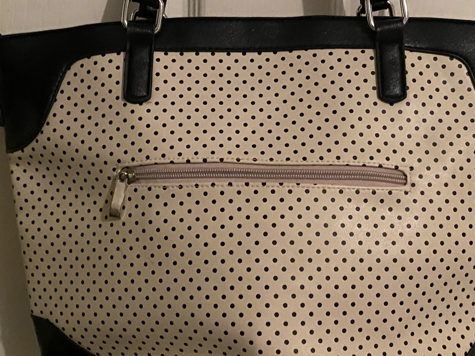 Bolso de Mano Blair Blanco Lunares Lista Rockabilly Flamingo - $99.00 Foto 2 de 4