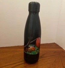 Barry Callebaut stainless steel acier inoxydable black bottle 17 fl oz 10" Tall