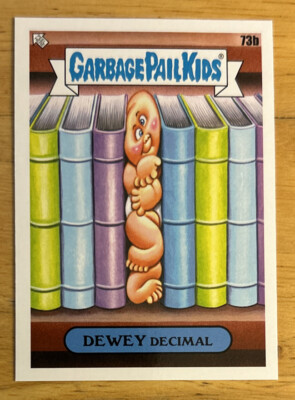 2022 Topps Garbage Pail Kids GPK Book Worms DEWEY Decimal Sticker Card 73b NM