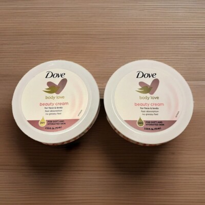 SET OF 2 Dove Beauty Cream for Complete Daily Skin Care Pink 2.53 fl oz, 75ml