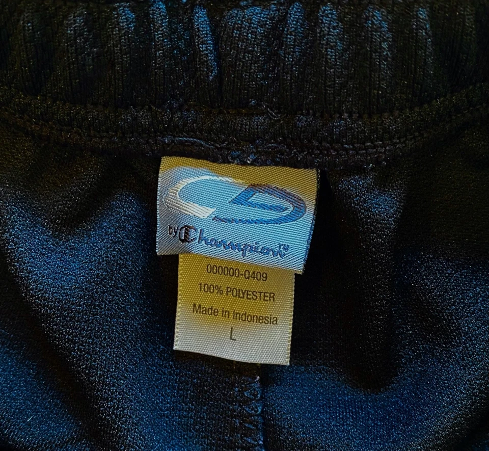 Черно-белые спортивные штаны для разминки для мальчиков от Champion размер L - Изображение 2 из 4