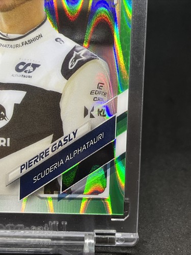 2021 Topps Chrome Formula 1 Pierre Gasly Green Raywave Refractor /99 F1 SSP - Bild 5 von 10