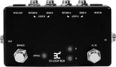 Loop Box Guitar Effects Pedal Switcher 2 Loop Channels Amp Selector 9V Dc