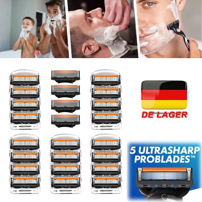 24x RASIERKLINGEN FÜR GILLETTE-FUSION 5EDELSTAHL KLINGEN ERSATZ RASIERKLINGEN