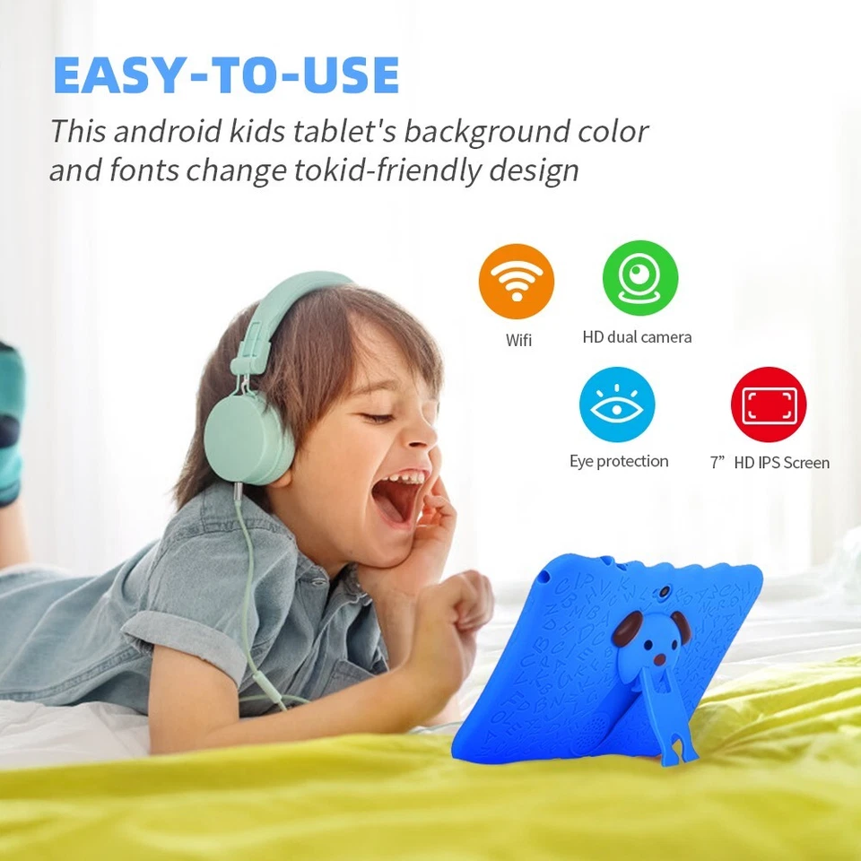 Kids Tablet 7in Android 7 Tablets for Kids 32GB Wifi Bluetooth Parental Control - Image 4 of 4