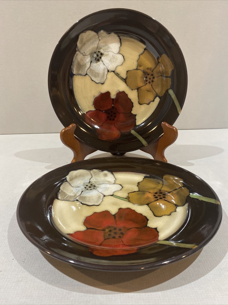 Pfaltzgraff Sarina 8 1/2 Inch Flower Dinner Plates Set of 2