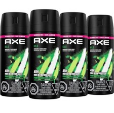 4x Lot AXE Kilo Deodorant Body Spray 4oz - Discontinued Hard Scent to Find