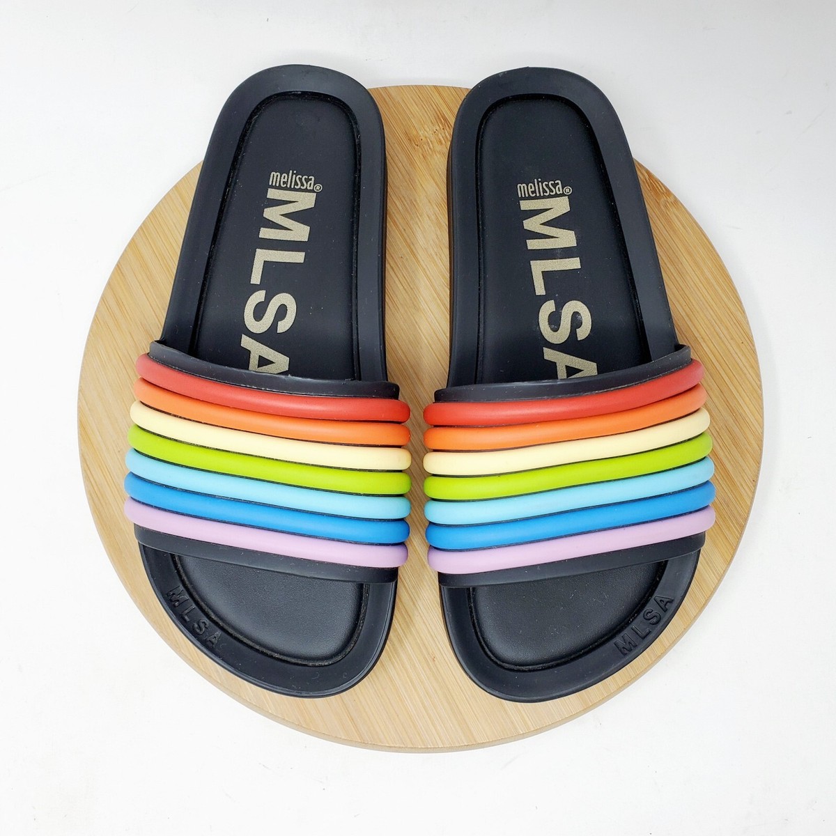 Flip Flops Melissa Beach Slide Sandal Rainbow Melissa Sandals