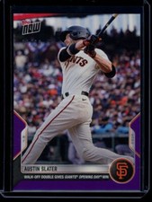 2022 Topps Now #14 Austin Slater Purple Parallel Card #d /25