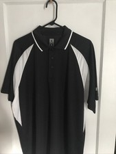 Champion Double Dry Black And White Polo Collared Shirt Sz XL Breathable.
