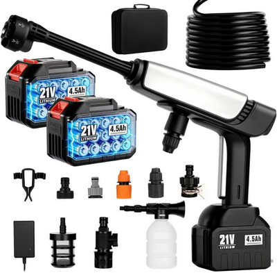 #ad #ad Cordless Pressure Washer 21V Portable Power Cleaner 2x 4.5Ah Battery 6 in 1 Nozz $198.99