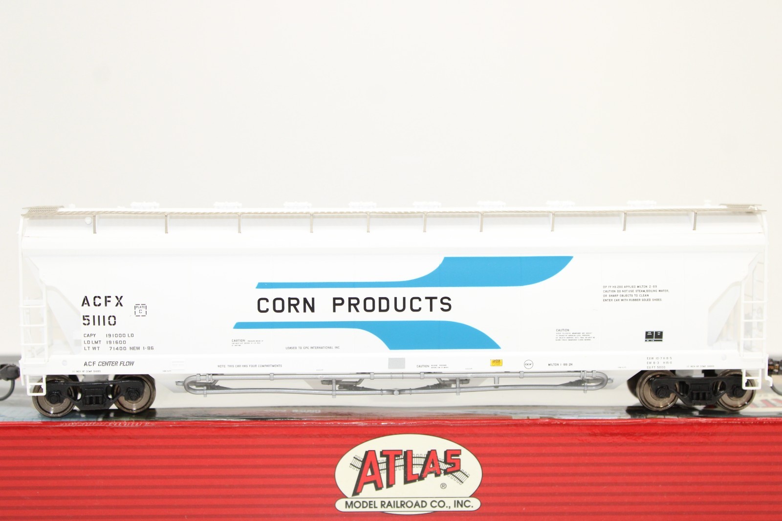 Atlas HO Scale ACFX Corn Products ACF PressureAide Covered Hopper Car ...