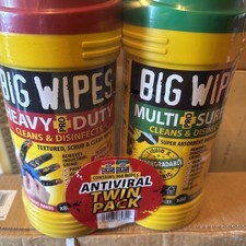 Big Wipes Antiviral Twin Pack Heavy Duty And Multi Surface - 160 Wipes