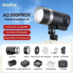 Godox AD300Pro II 300W TTL HSS Outdoor Flash Strobe Light Studio Flash Speedlite