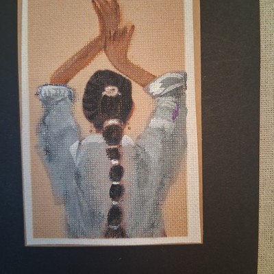ACEO painting woman dancing Feelin' Gooood by Stacy Singleton 