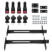 Universal 42" Retractable Golf Cart Seat Belts Kit and Bracket Compatible