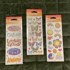 Vintage Stickety Doo Da American Greetings Stickers 2 Sheets 3 Sets Butterflies